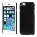 COVALUIP6NOIR - Coque rigide avec aluminium brossé noir pour iPhone 6