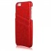 COVCUIRCARTEGALS6ROUGE - Coque rouge avec logements cartes pour Samsung Galaxy S6