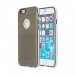 COVFRAMEIP6GRIS - Coque souple en gel type bumper blanc avec dos gris fumé pour iPhone 6 4,7 pouces