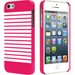 COVMARINIEREIP5-ROSE - Coque sailor marinière rose et blanche pour iPhone 5s