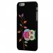 CPRN1IPHONE6CHOUETTEBRANCHE - Coque noire iPhone 6 Impression motif Chouette colorée sur une branche
