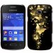 CPRN1POCKET2PAPILLONSOR - Coque rigide noire Galaxy Pocket 2 avec impression Motif papillons dorés