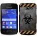 CPRN1POCKET2RADIOACTIF - Coque rigide noire Galaxy Pocket 2 avec impression Motif radioactif