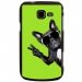 CPRN1S7390CHIENVVERT - Coque rigide Galaxy Trend Lite S7390 Impression Chien à Lunettes sur fond vert