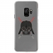 CRYSGALAXYS9DARKVA - Coque rigide transparente pour Samsung Galaxy S9 avec impression Motifs Dark et sabres lasers