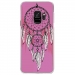 CRYSGALAXYS9REVEROSE - Coque rigide transparente pour Samsung Galaxy S9 avec impression Motifs attrape rêve sur fond rose