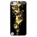 CRYSTOUCH5PAPILLONSDORES - Coque rigide transparente pour Apple iPod Touch 5 avec impression Motifs papillons dorés