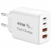 DPOW-J8269 - Chargeur rapide 2xUSB-C + 2xUSB-A norme PowerDelivery iPhone et QC3.0 40W