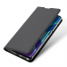 DUX-HONOR8XGRIS - Etui Honor-8X gris fin avec rabat latéral aimant invisible et coque souple