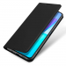 DUX-HONORX85G - Etui Honor X8(5G) noir fin avec rabat latéral aimant invisible et coque souple