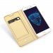 DUX-P8LITE2017GOLD - Etui P8-Lite 2017 gold fin avec rabat latéral aimant invisible et coque souple