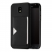DUX-POCARDJ730NOIR - Coque Galaxy J7-2017 noire fine avec logement carte