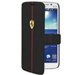 FEFOCFLBKSG2BL - FEFOCFLBKSG2BL Etui Ferrari série Formula One noir carbone rabat latéral Samsung Galaxy Grand 2