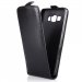 FLEXYNOIRGALJ1 - Etui rabat vertical noir pour Galaxy J1 avec coque souple et fermeture aimantée