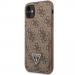 GUHCN61P4TPW - Coque Guess série Saffiano Double-Card iPhone 11 coloris marron