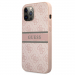 GUHCP12M4GDPI - Coque Guess série Stripe Cover rose iPhone 12 / 12 Pro