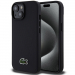 LCHMP15SPVCK - Coque officielle LACOSTE pour iPhone 15 série Iconic Petit Pique Woven Logo MagSafe noire
