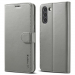 LCIMEE-S21FEGRIS - Etui Galaxy-S21FE LC-IMEEKE haut de gamme gris logements carte fonction stand