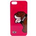 MNHCP5DOGROSE - Coque Mini Cooper Racing Buldog Berry Pink Chien fond rose pour iPhone 5s