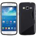 SLINENOIRCORE4G - Coque Souple en gel noir bi-matières mat et brillant Galaxy Core 4G