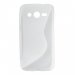 SLINETRANSPCORE4G - Coque Souple en gel transparent bi-matières mat et brillant Galaxy Core 4G