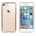 SOFTBRUSHIP7GOLD - Coque souple pour iPhone 7 gold et dos transparent