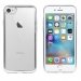 SOFTBRUSHIP7SILVER - Coque souple pour iPhone 7 gris argent et dos transparent
