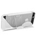 STAND-IP5BLANC - Coque Stand pour iPhone 5 bi matières blanc et transparent avec béquille