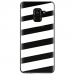 TPU0A8PLUS18BANDESBLANCHES - Coque souple pour Samsung Galaxy A8-Plus 2018 avec impression Motifs bandes blanches