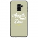 TPU0A8PLUS18DIEUVERT - Coque souple pour Samsung Galaxy A8-Plus 2018 avec impression Motifs Appelle moi Dieu vert