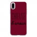 TPU0IPHONEXCHIEUSEBORDEAU - Coque souple pour Apple iPhone X avec impression Motifs Chieuse d'Amour bordeau