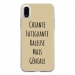 TPU0IPHONEXGENIALETAUPE - Coque souple pour Apple iPhone X avec impression Motifs Chiante mais Géniale taupe