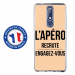 TPU0NOKIA51APEROBEIGE - Coque souple pour Nokia 5-1 avec impression Motifs l'apéro recrute beige