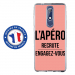 TPU0NOKIA51APEROROSE - Coque souple pour Nokia 5-1 avec impression Motifs l'apéro recrute rose