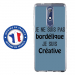 TPU0NOKIA51BORDELIQUEBLEU - Coque souple pour Nokia 5-1 avec impression Motifs Je ne suis pas bordélique bleu