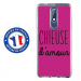 TPU0NOKIA51CHIEUSEFUSHIA - Coque souple pour Nokia 5-1 avec impression Motifs Chieuse d'Amour fushia