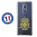 TPU0NOKIA51CHOUETTE - Coque souple pour Nokia 5-1 avec impression Motifs chouette psychédélique