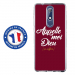 TPU0NOKIA51DIEUBORDEAU - Coque souple pour Nokia 5-1 avec impression Motifs Appelle moi Dieu bordeau