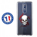 TPU0NOKIA51SKULLTRIBAL - Coque souple pour Nokia 5-1 avec impression Motifs tête de mort sur fond tribal