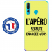 TPU0PSMART19APEROJAUNE - Coque souple pour Huawei P Smart (2019) avec impression Motifs l'apéro recrute jaune