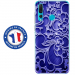 TPU0PSMART19ARABESQUEBLEU - Coque souple pour Huawei P Smart (2019) avec impression Motifs arabesque bleu