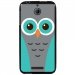 TPU1DES510CHOUETTE1 - Coque souple pour HTC Desire 510 avec impression Motifs chouette bleue et grise
