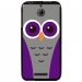 TPU1DES510CHOUETTE5 - Coque souple pour HTC Desire 510 avec impression Motifs chouette mauve et grise