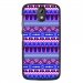TPU1DES526AZTEQUEBLEUVIO - Coque souple pour HTC Desire 526 avec impression Motifs aztèque bleu et violet