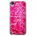 TPU1DES530ARABESQUEFUSHIA - Coque souple pour HTC Desire 530 avec impression Motifs arabesque fushia