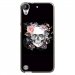 TPU1DES530SKULLFLOWER - Coque souple pour HTC Desire 530 avec impression Motifs skull fleuri