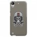 TPU1DES630SKULLCASQUE - Coque souple pour HTC Desire 630 avec impression Motifs tête de mort avec un casque de moto