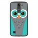 TPU1LGK7CHOUETTE1 - Coque souple pour LG K7 avec impression Motifs chouette bleue et grise