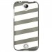 TPU1M320BANDESBLANCHES - Coque souple pour Acer Liquid M320 avec impression Motifs bandes blanches