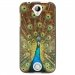 TPU1M320PAON - Coque souple pour Acer Liquid M320 avec impression Motifs paon qui fait la roue